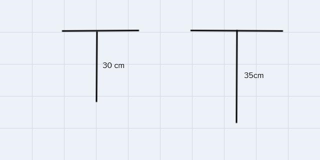 A person is at the top of a tower. He takes a segment of a string which measures 30 cm-example-1