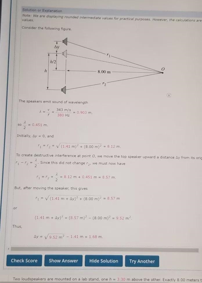 I would like to know how 1.41m was made in the equation r1=r2 I can send the full-example-1