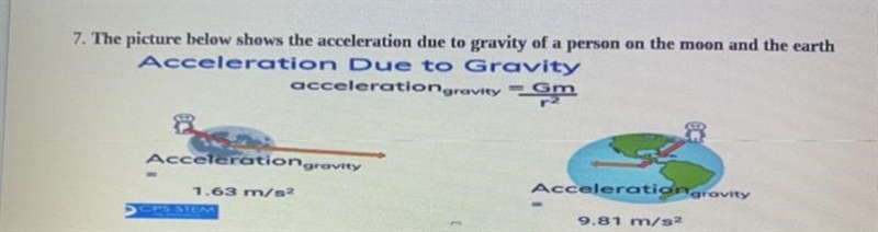 If the man has a mass of 90kg, where would he experience greater gravitational force-example-1