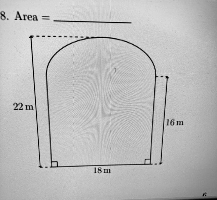 Area = 22 m 18 m 16 m-example-1