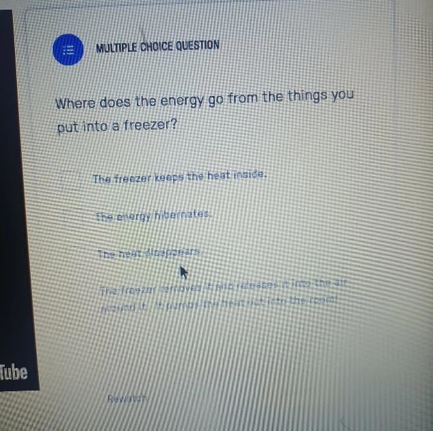 Where does the energy go from the things you put into a freezer?-example-1