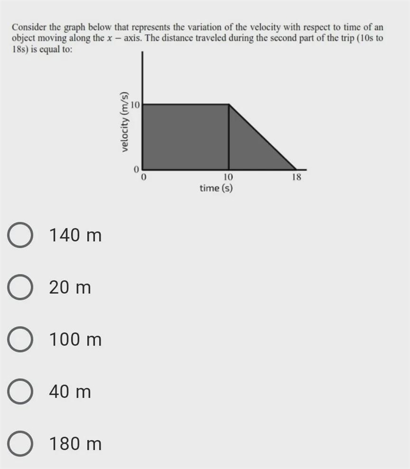 Consider the graph below that represents the variation of the velocity with respect-example-1