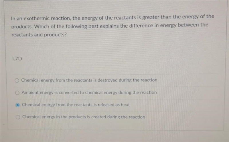 Explain the difference between the energies between the reactants and products-example-1