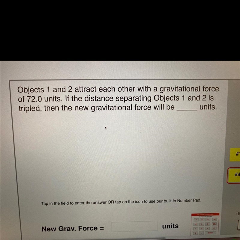 Objects 1 and 2 attract eachother with a gravitational force-example-1