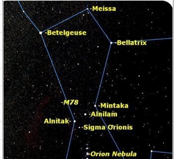 The star Mintaka in the Orion constellation is about 30x larger than our sun with-example-1