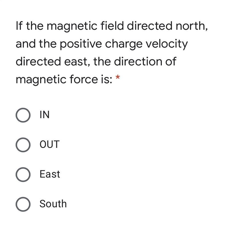 If the magnetic field directed north,and the positive charge velocitydirected east-example-1