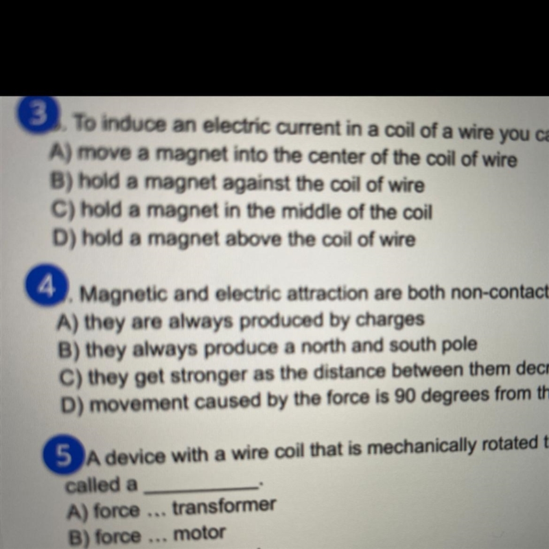 Magnetic and electric attraction are both non-contact forces. They also are similar-example-1