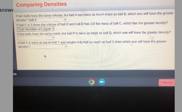 - S1 - CR ULIV viru ignment: Reflect on the Lab Active Comparing Densities two balls-example-1