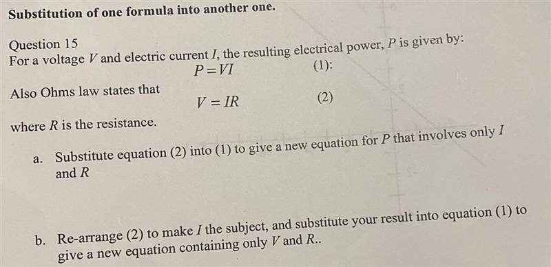 Substitute equation (2) into (1) to give a new equation for p that involves only I-example-1