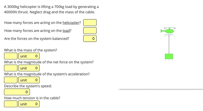 How do I solve this problem? Hint: 1. Draw the forces - load: weight downwards, tension-example-1