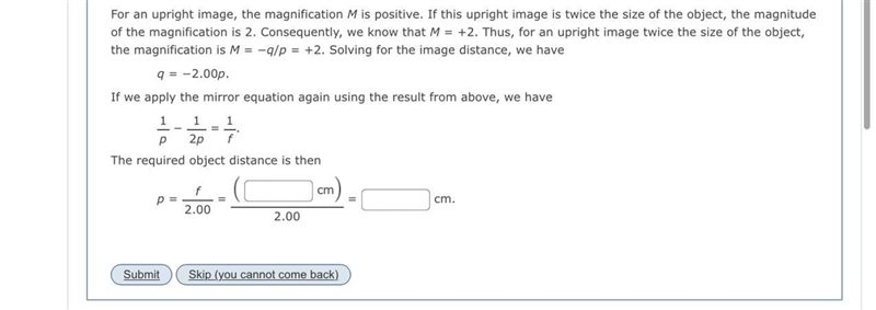 Please help me solve.From step 1, we have f = 12.9 cm-example-1