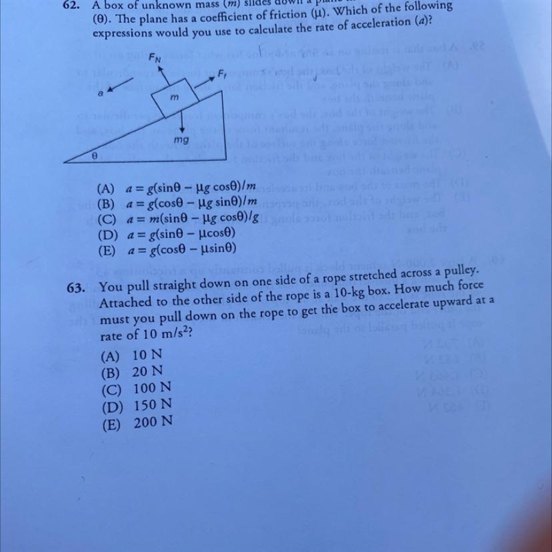 Can you explain to me how to do MCQ number 62?-example-1