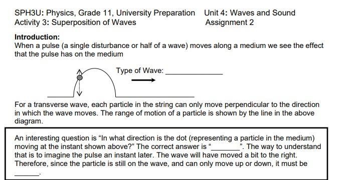 An interesting question is “In what direction is the dot (representing a particle-example-1