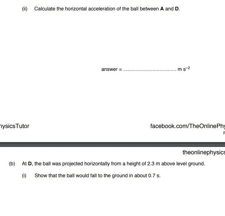 I'm stuck on b(i), because I don't understand what equation to use with what values-example-2