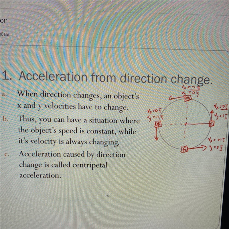 True or false: An object can be accelerating but not be speeding up.-example-1