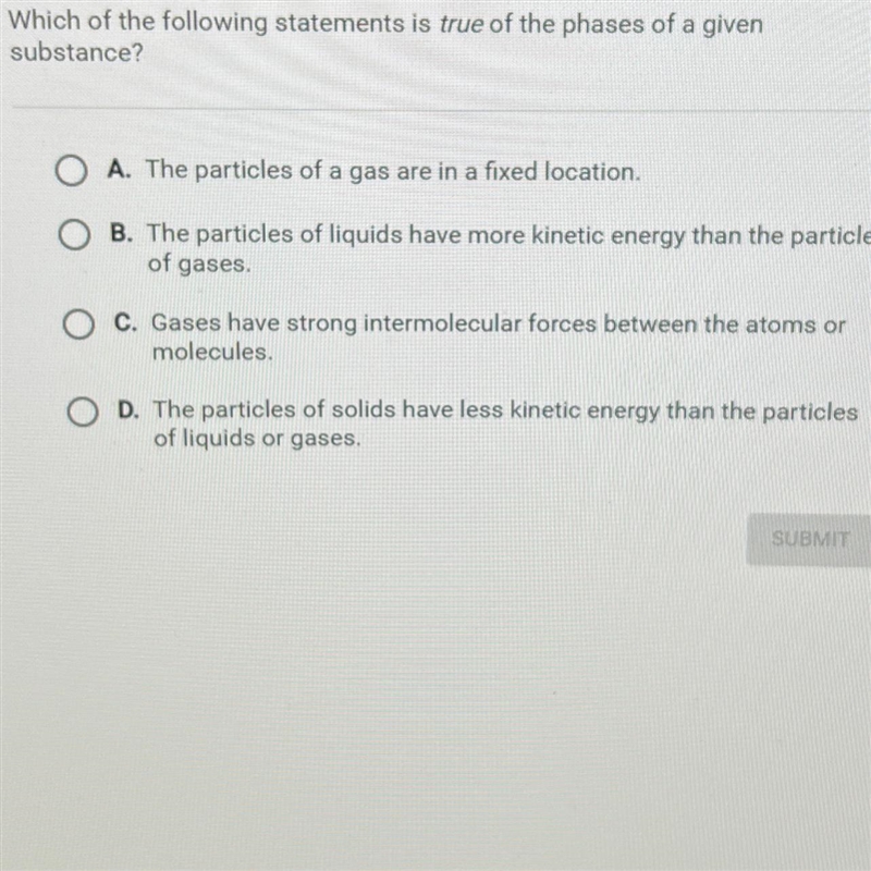 Question 3 of 25Which of the following statements is true of the phases of a given-example-1