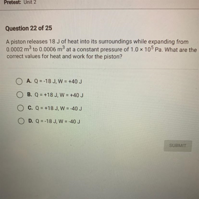 A piston releases 18 J of heat into its surroundings while expanding from0.0002 m-example-1