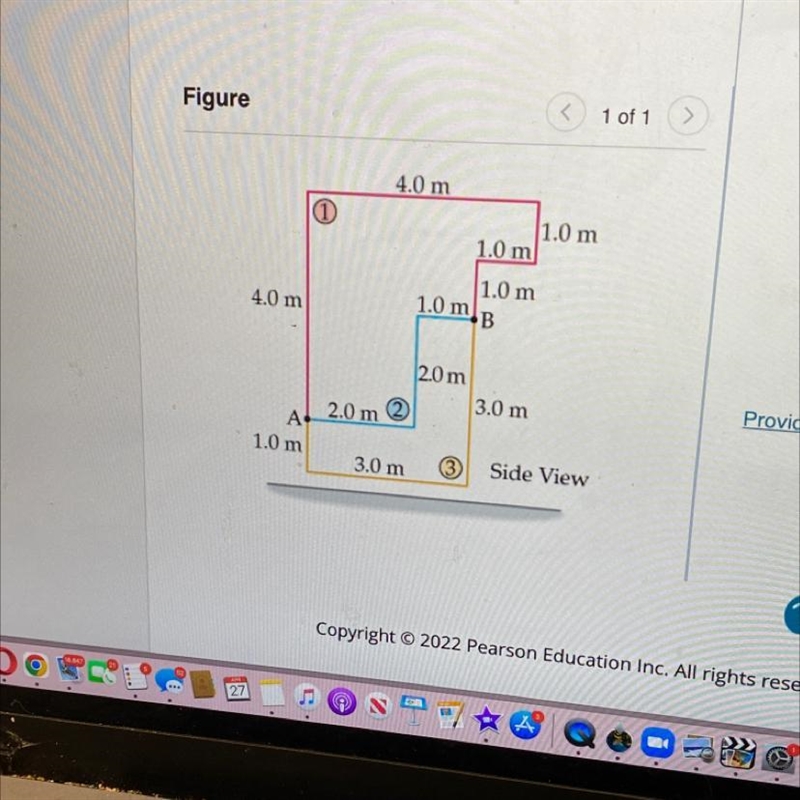 calculate the work done by gravity as a 3.9 kg object is movies from point A to point-example-1