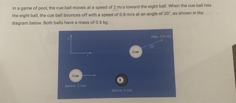 A. What is the momentum of the system before the collision? (Write it in vector component-example-1