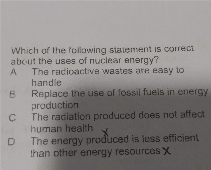 Which of the following statement is correct about the uses of nuclear energy?-example-1