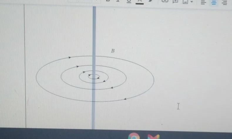 a long straight wire is carrying a constant-current that includes a magnet field B-example-1