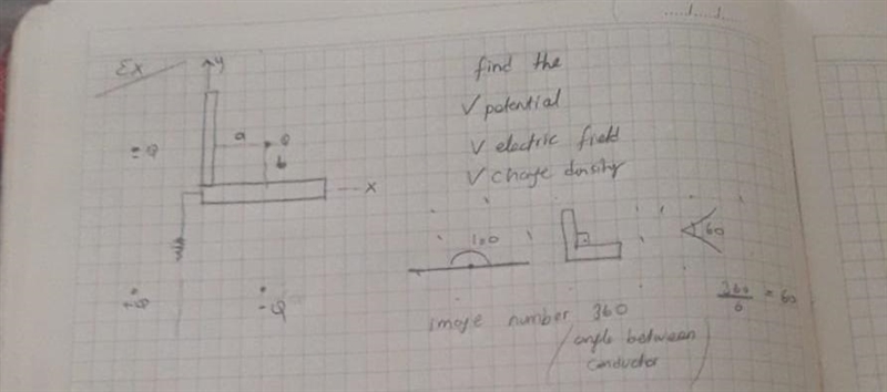 Find the potential,electric field,charge density.-example-1