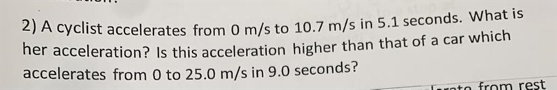 Which accelerates from 0 to 2.50 m/s in 9.0 seconds-example-1