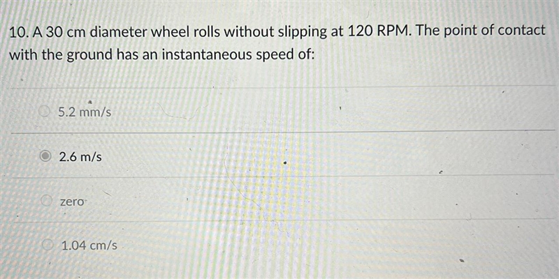 ￼PLEASE HELP!! 50 points. The answer is not 2.6 m/s.-example-1