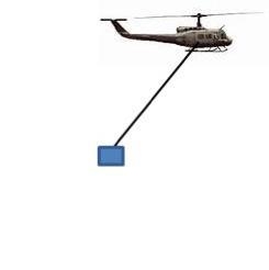 A helicopter flies at a constant altitude towing an airborne 65 kg crate as shown-example-1