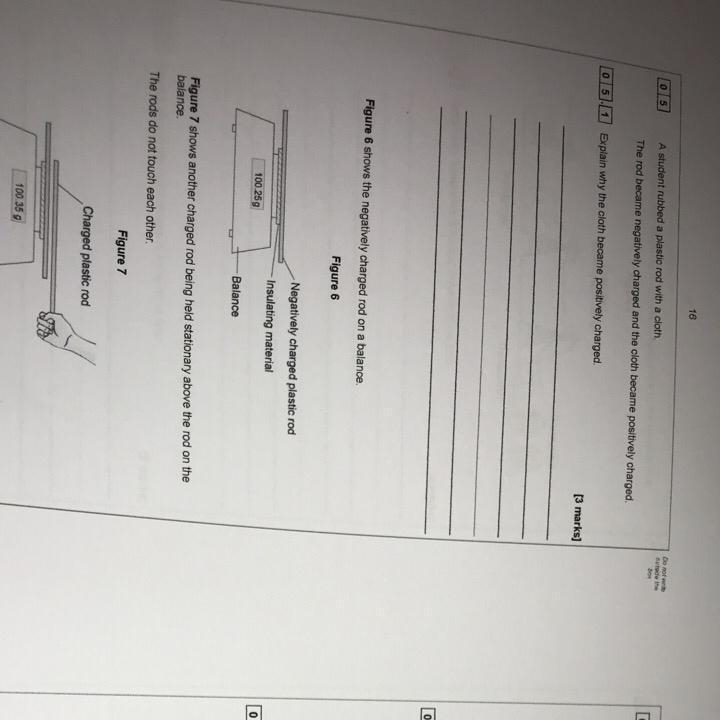 A student rubbed a plastic rod with a doth The rod became negatively charged and the-example-1