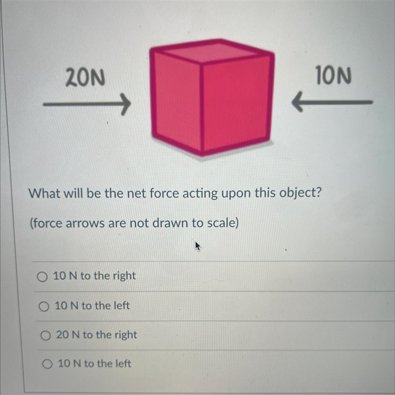 What will be the net force acting upon this object?-example-1