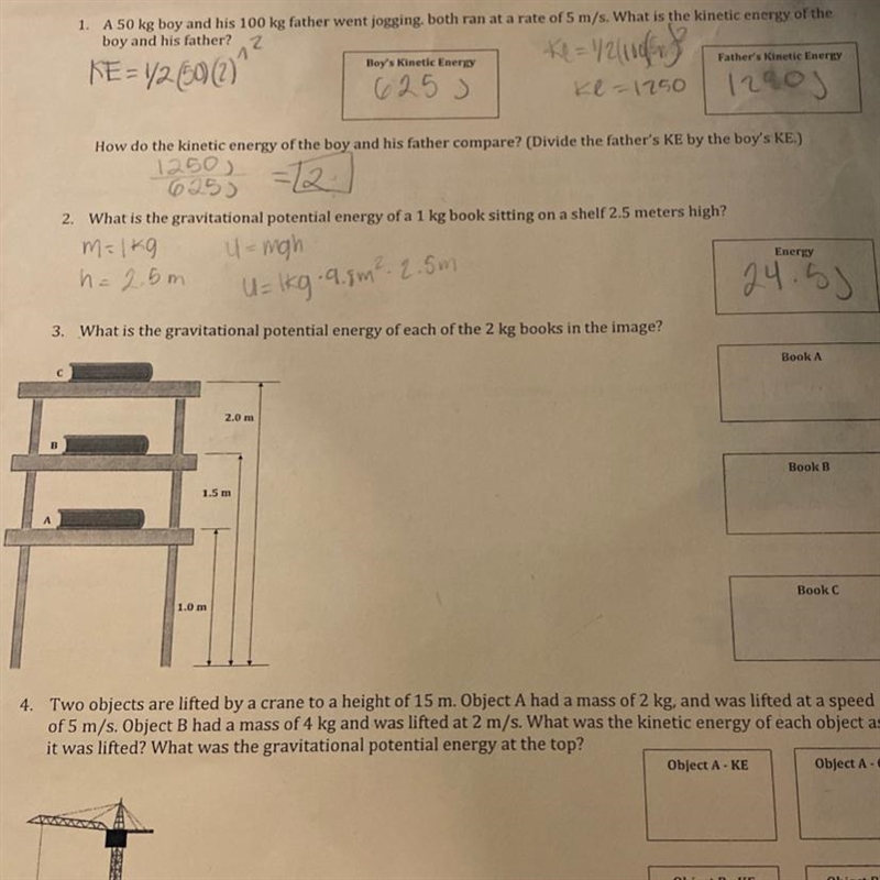 What is the gravitational potential energy of each of the 2kg books in the image?-example-1