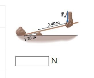 A light rod is being used as a lever as shown. The fulcrum is 1.20 m from the load-example-1