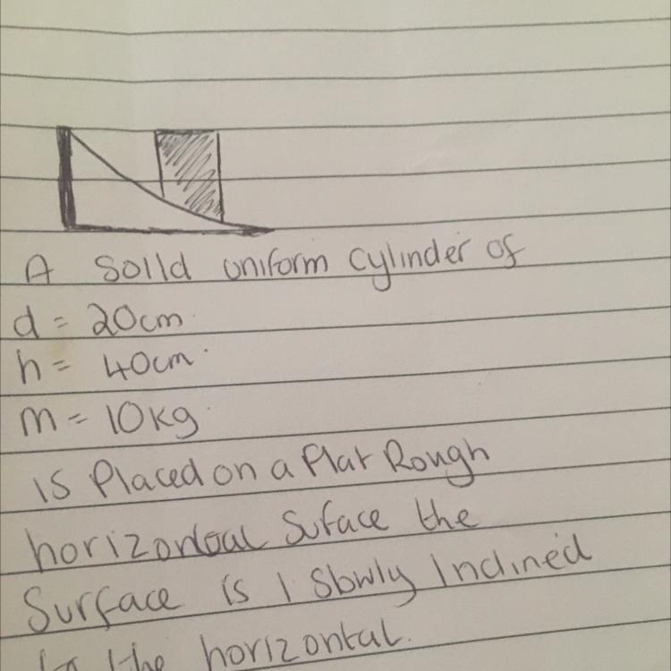 A) show the forces acting on the block in a labelled sketch when the surface is tilted-example-1