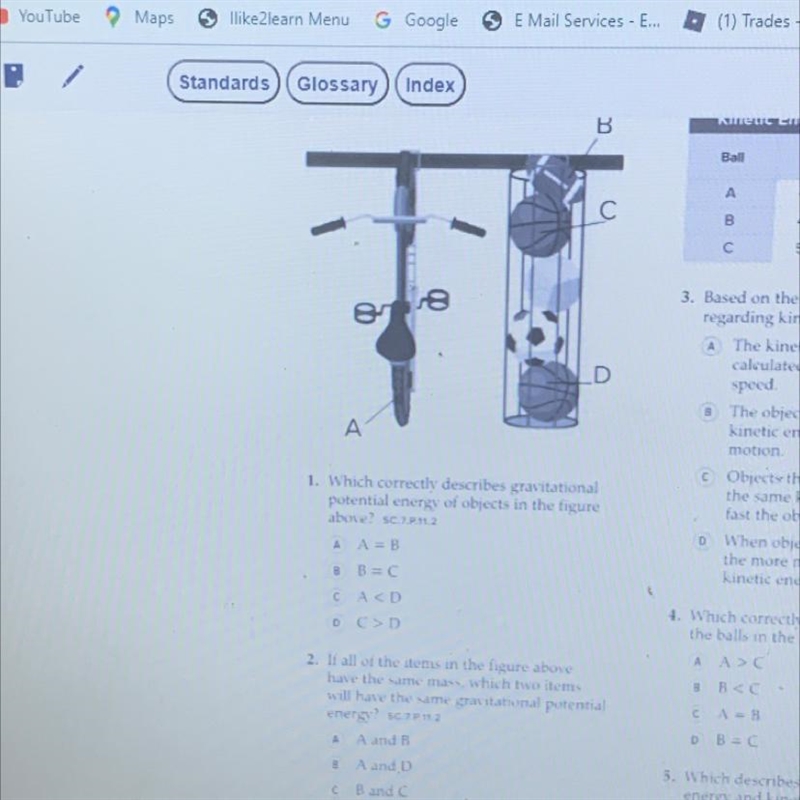 1. Which correctly describes gravitational potential energy of the objects in the-example-1