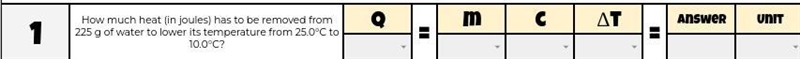 How much heat in joules has to be removed from 225g of water to lower its temperature-example-1