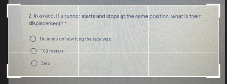 2. In a race, if a runner starts and stops at the same position, what is theirdisplacement-example-1