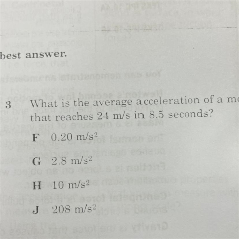 What is the average acceleration of a me that reaches 24 m/s in 5.5 seconds? F 0.20 m-example-1