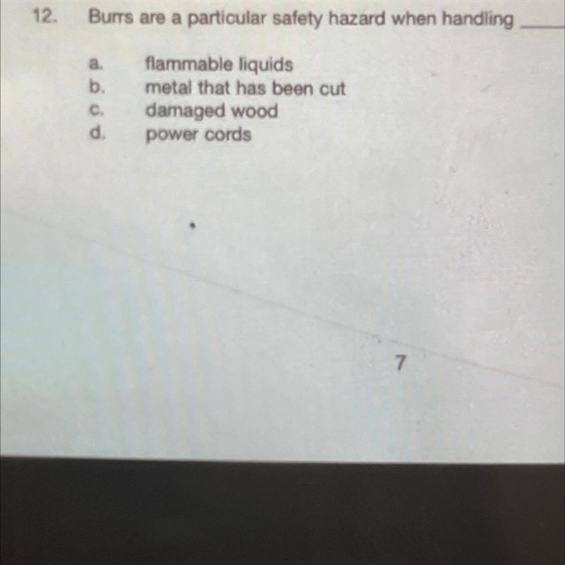 Burns are a particular safety hazard when handling-example-1