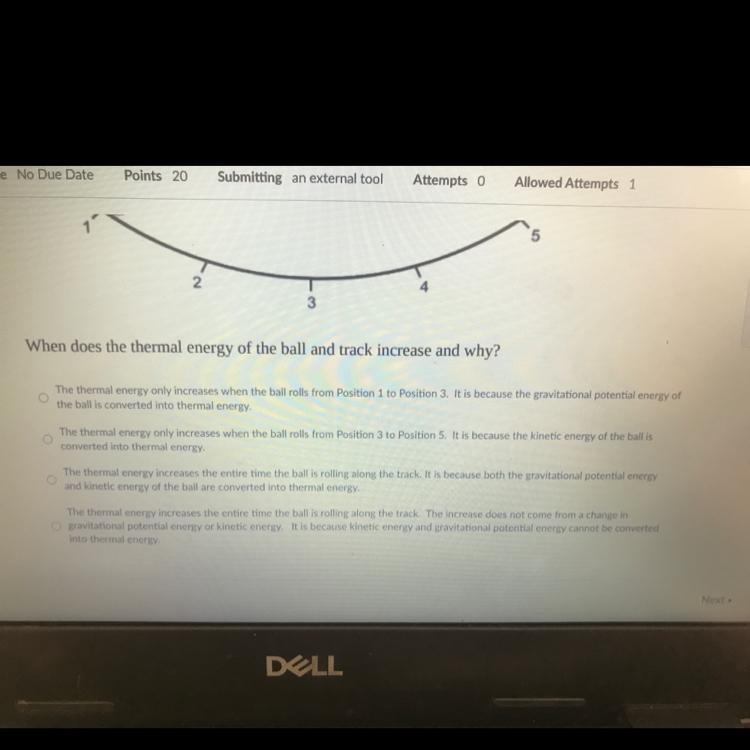 A ball, starting from rest at Position 1, rolls along a curved track toward Position-example-1