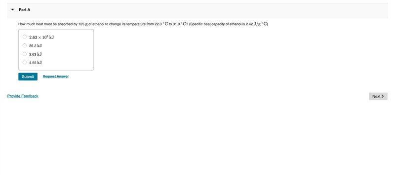 How much heat must be absorbed by 125 gg of ethanol to change its temperature from-example-1