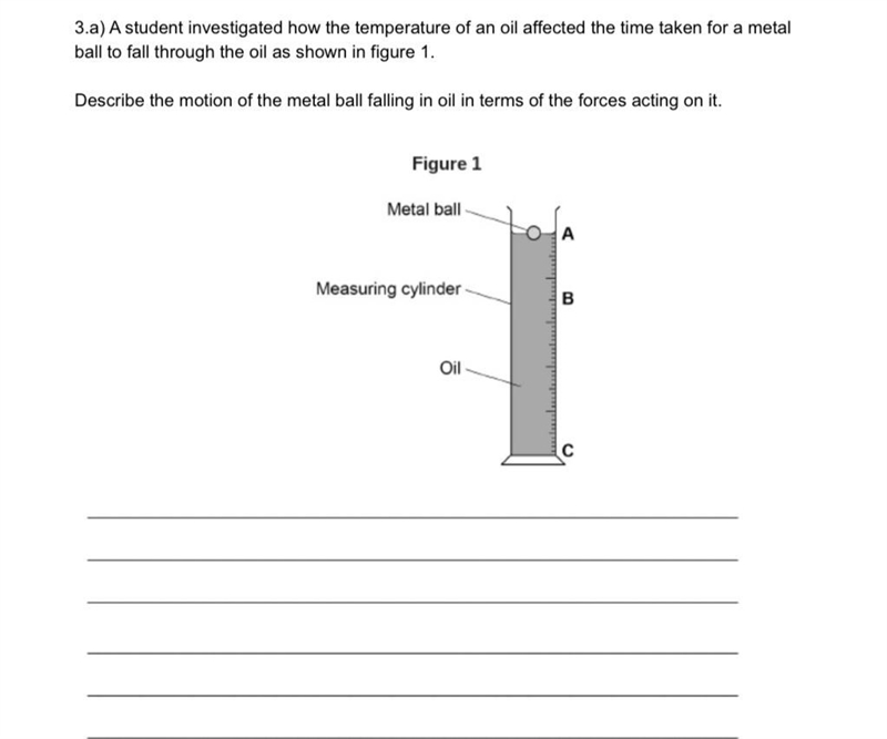 Describe the motion of an object falling in a fluid medium in terms of the forces-example-1