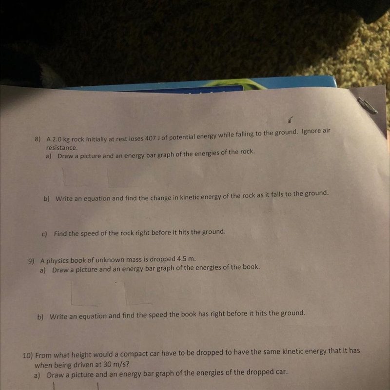 Conservation of Energy-not sure how to do problem-confused on how to find the speed-example-1