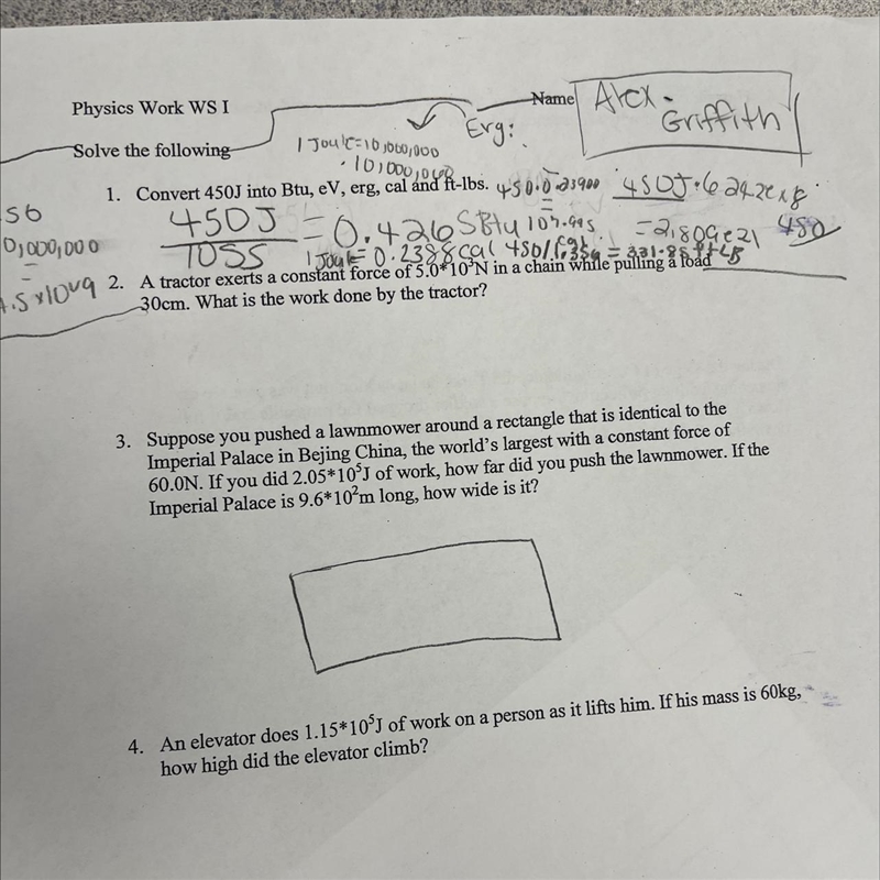 Solve the followingI Jou 16 000,000-1. Convert 450J into Btu, ev, erg, cal and k-1bs-example-1