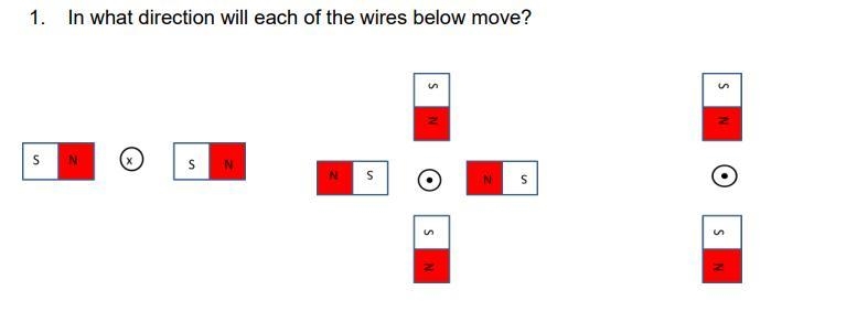 In what direction will each of the wires below move?-example-1