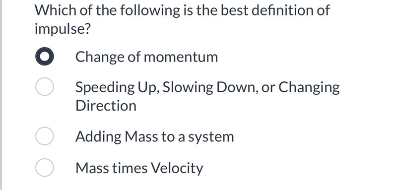 Which of the following is the best definition of impulse?-example-1