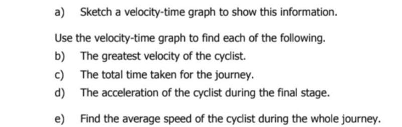 A cyclist accelerates uniformly from rest with an acceleration of 1.4 m s^-2 for 20seconds-example-2