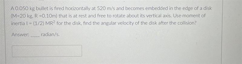 A 0.050 kg bullet is fired horizontally at 520 m/s and becomes in bedded in the edge-example-1