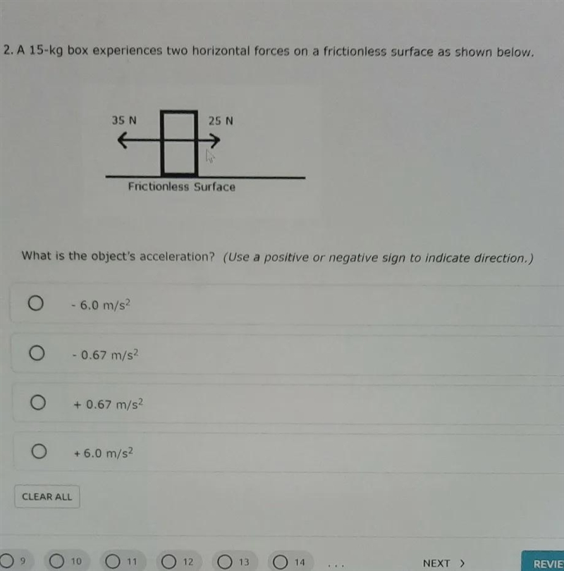 15 kg Box experiences too hard auto forces on a frictionless surface as shown below-example-1