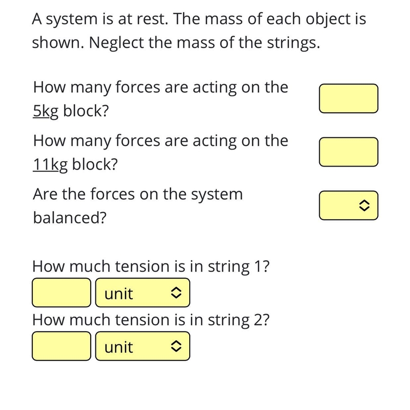 How do I solve this problem? String one is 5kg String 2 is 11 kg-example-1